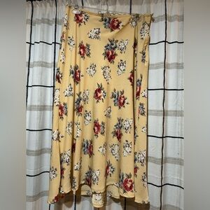 Norton McNaughton Yellow Floral Skirt
